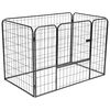 vidaXL Corral para perros resistente acero negro 120x80x70 cm