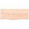vidaXL Estante de pared madera maciza de roble sin tratar 100x40x2 cm