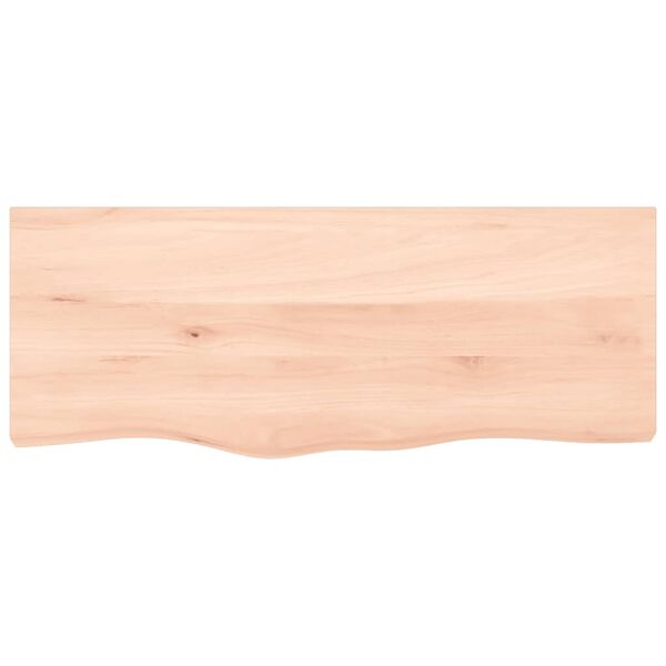 vidaXL Estante de pared madera maciza de roble sin tratar 100x40x2 cm
