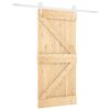 vidaXL Puerta Corredera Natural y Blanco 90 x 210 cm