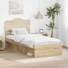 vidaXL Estructura de cama Sonoma 90 x 190 cm Madera de pino macizo