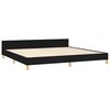 vidaXL Cama sin colch&oacute;n tela negro 200x200 cm