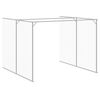 vidaXL Caseta perros corral acero galvanizado gris claro 214x865x181cm