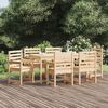 vidaXL Juego de comedor de jardín 7 piezas madera maciza de pino