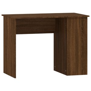 vidaXL Escritorio de madera contrachapada marr&oacute;n roble 100x55x75 cm