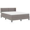 vidaXL Cama tipo Box Spring con colch&oacute;n Taup&eacute; 190 x 140 cm Poli&eacute;ster