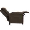 vidaXL Sillón reclinable de tela marrón oscuro