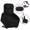 vidaXL Sill&oacute;n reclinable elevable tela negro