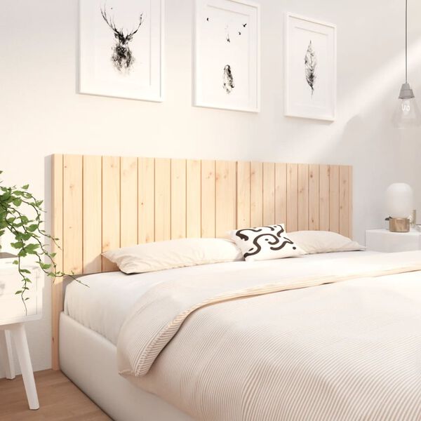 vidaXL Cabecero de cama madera maciza de pino 205,5x4x100 cm