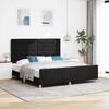 vidaXL Estructura de cama con cabecera Negro 180 x 200 cm tela