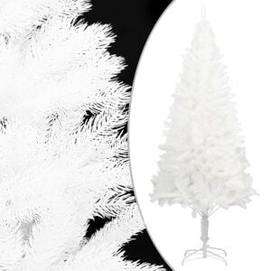 vidaXL &Aacute;rbol artificial de Navidad con hojas realistas blanco 150 cm