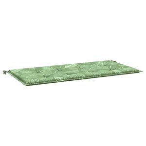 vidaXL Coj&iacute;n banco de jard&iacute;n tela Oxford estampado hojas 120x50x3 cm