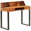 vidaXL Escritorio de madera maciza de acacia y acero 110x50x94 cm