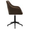 vidaXL Sillas de comedor giratorias 4 unidades tela marr&oacute;n oscuro