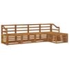 vidaXL Conjunto de sof&aacute;s de exterior 5 uds. Natural