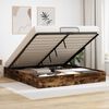 vidaXL Estructura de Cama Ottoman Roble Ahumado 203 x 160 x 25 cm