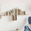 vidaXL Estante de pared con estante Roble artisan 104.5 x 10 x 43 cm