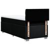 vidaXL Cama box spring con colchón tela negro 90x200 cm
