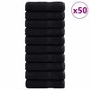 vidaXL Toalla de Invitado SOLUND 50 uds. Negro 50 x 100 cm 550 gsm