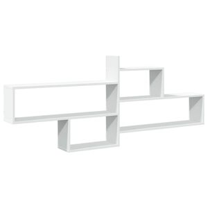 vidaXL Estanter&iacute;a de pared madera ingenier&iacute;a blanca 167,5x18x68 cm