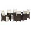 vidaXL Conjunto de Comedor de Jardín 7 pcs Marrón ratán sintético
