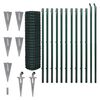 vidaXL Set de euro valla acero verde 25x1,5 m