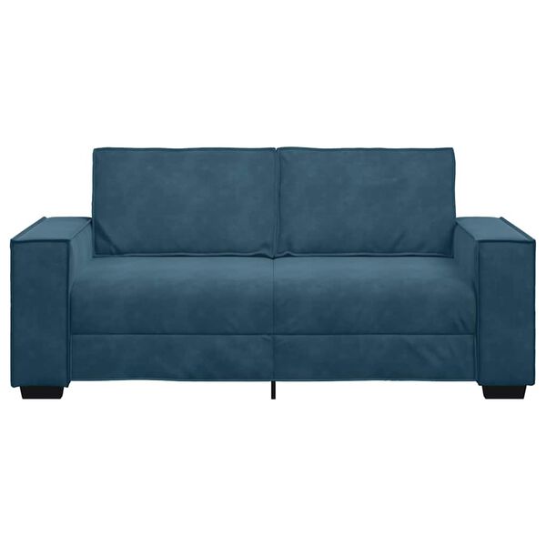 vidaXL Sof&aacute; de 2 plazas terciopelo azul 180x78x84 cm