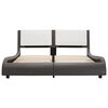 vidaXL Estructura de cama con LED sin colchón gris y blanco 120x190 cm