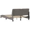vidaXL Estructura de cama con LED sin colch&oacute;n tela gris taupe 140x190 cm