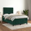 vidaXL Cama box spring con colch&oacute;n terciopelo verde oscuro 120x200 cm