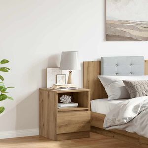 vidaXL Mesita de noche madera de ingenier&iacute;a roble artisan 40x40x50 cm
