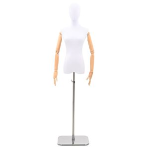 vidaXL Maniqu&iacute; ajustable de 165-213 cm con base Femenino PP Blanco