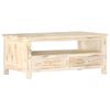 vidaXL Mesa de centro de madera maciza de mango blanco 90x50x40 cm
