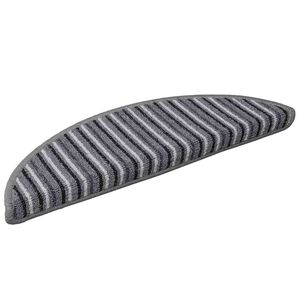 vidaXL Alfombras autoadhesivas para escaleras 15 uds. 56 x 17 x 3 cm