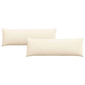 vidaXL Cojines de sof&aacute; 2 pcs Crema 120 x 40 cm Tela de pana