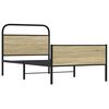 vidaXL Estructura de cama sin colch&oacute;n 90x200 cm madera roble Sonoma