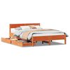 vidaXL Estructura de cama sin colch&oacute;n madera maciza marr&oacute;n 120x190 cm