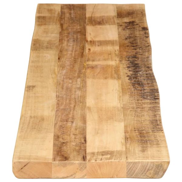 vidaXL Tablero de mesa borde natural madera maciza mango 160x40x2,5 cm