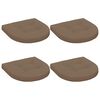 vidaXL Cojines de Asiento de 4 Piezas 4 uds. 100% Poli&eacute;ster Gris topo