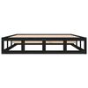 vidaXL Estructura de cama de madera maciza negra 200x200 cm
