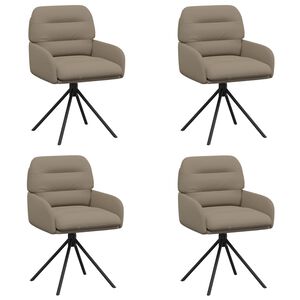 vidaXL Sillas de comedor giratorias 4 pcs Cuero sint&eacute;tico Capuchino