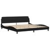 vidaXL Cama con colch&oacute;n Dover cuero sint&eacute;tico negro 200x200 cm
