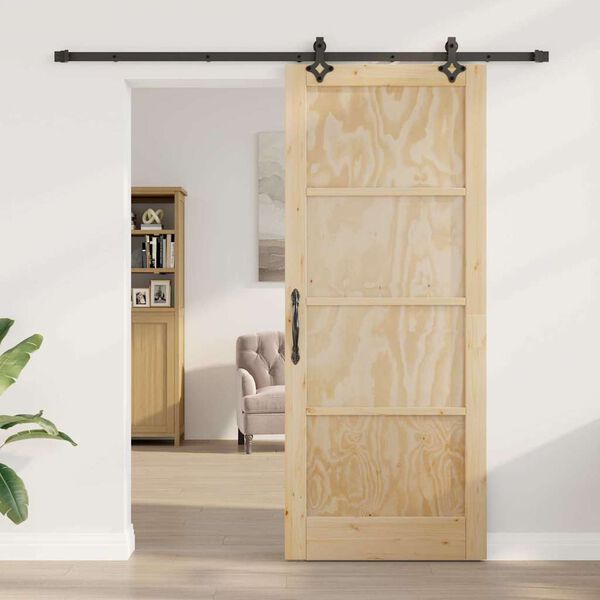 vidaXL Puerta Corredera ORKDAL Marr&oacute;n 86 x 211 cm