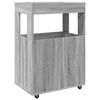 vidaXL Carrito de bar madera de ingeniería gris Sonoma 60x39,5x89 cm
