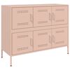 vidaXL Aparador acero rosa 100,5x39x79 cm