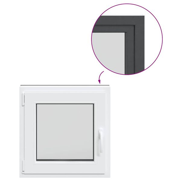 vidaXL Ventana de s&oacute;tano "RISOR" 60x60 cm oscilobatiente DIN izquierda