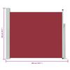 vidaXL Toldo lateral retráctil de jardín rojo 100x300 cm