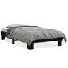 vidaXL Estructura de cama madera de ingenier&iacute;a y metal negra 90x190 cm