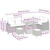 vidaXL Conjunto de sof&aacute;s de jard&iacute;n con coj&iacute;n 11 pcs Negro y crema