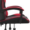 vidaXL Silla gaming giratoria cuero sint&eacute;tico negro y rojo